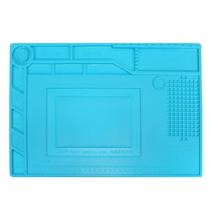 S-150 39x27cm Soldering Repair Maintenance Platform Heat Insulation Silicone Pad Mat