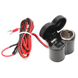 12-24V 7/8inch 1inch USB Charger With ON OFF Button Waterproof Power Cap Motorcycle