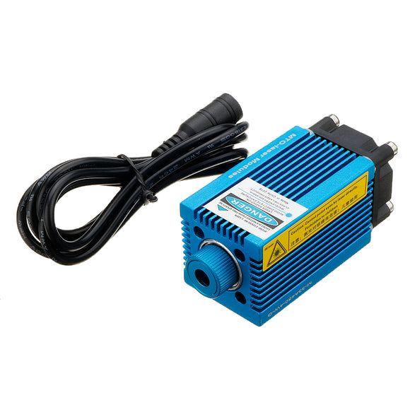 MTOLASER 4000mW 450nm Blue Laser Module DC 12V 5.5x2.1mm Variable Focus for Laser Engraving Machine Engraver 4W