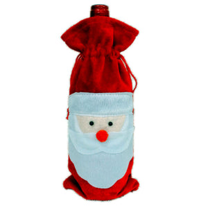 Red Wine Bottle Cover Bags Christmas Dinner Table Decoration Home Party Decors Santa Claus