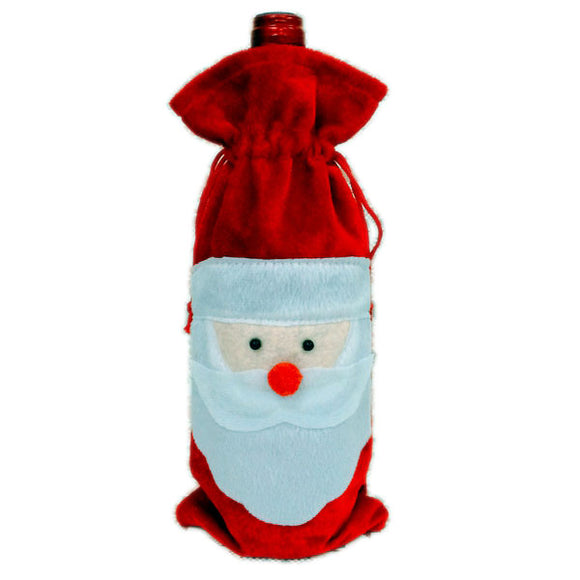 Red Wine Bottle Cover Bags Christmas Dinner Table Decoration Home Party Decors Santa Claus