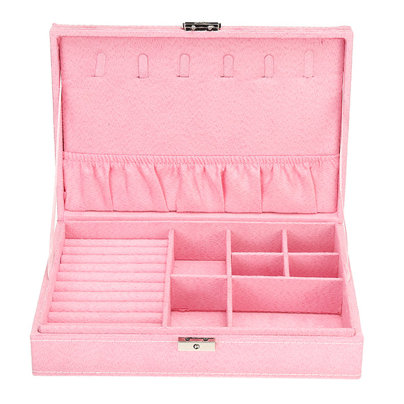 Jewelry Case Ring Earring Necklace Trinket Organizer Display Storage Box