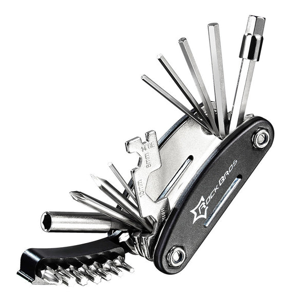 ROCKBROS 16 in 1 Multi-Function Bike Tools Mountain Bike Repair Kit Screwdriver Spoke Wrench