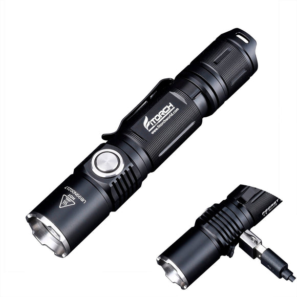 Fitorch P20RGT XP-L High USB Rechargeable Charging Powerful Tactical LED Flashlight Mini Torch 18650