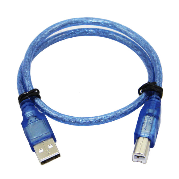 5pcs 30CM Blue USB 2.0 Type A Male to Type B Male Power Data Transmission Cable For Arduino