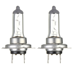 2Pcs 12V 55W H7 Halogen Car Fog Light Bulb Headlamp Clear Glass Bulbs Lamp Super Bright White