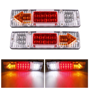 2Pcs 12V 19 LED Car Truck Trailer Tear Tail Stop Light Indicator Lamp