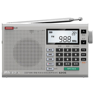 Panda 6206 FM MW SW Full Band Radio DSP Digital Tuning Portable Speaker MP3 Music Player