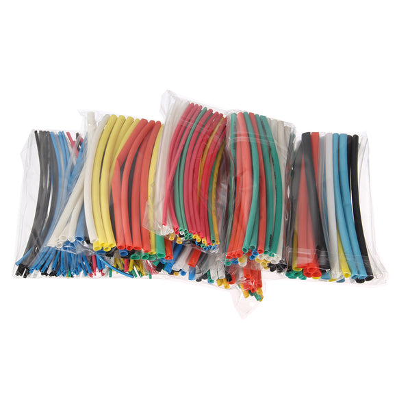 315PCS Flame Retardant Durable 7 Color Assorted Colors Ratio 2:1 Polyolefin Heat Shrink Tubing Tube