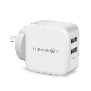 BlitzWolf BW-S6 QC 3.0+2.4A 30W Dual USB Charger AU Adapter for iphone 8 8 Plus iphone X Xiaomi