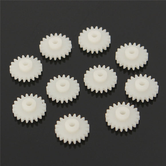 30Pcs/Pack 2mm Dia 22 Teeth Plastic Single Layer Gear For DIY Model Toy Motor Shaft Gear