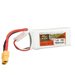 ZOP Power 7.4V 1500mAh 35C 2S LIpo Battery XT60 Plug For RC Models