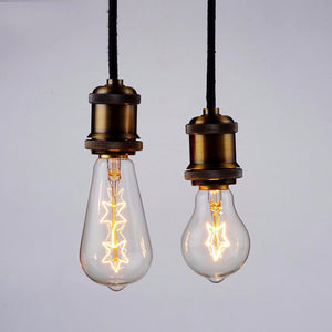 E27 40W ST64 Warm White Single Double Star Shape Vintage Edison Incandescent Light Bulb AC220V