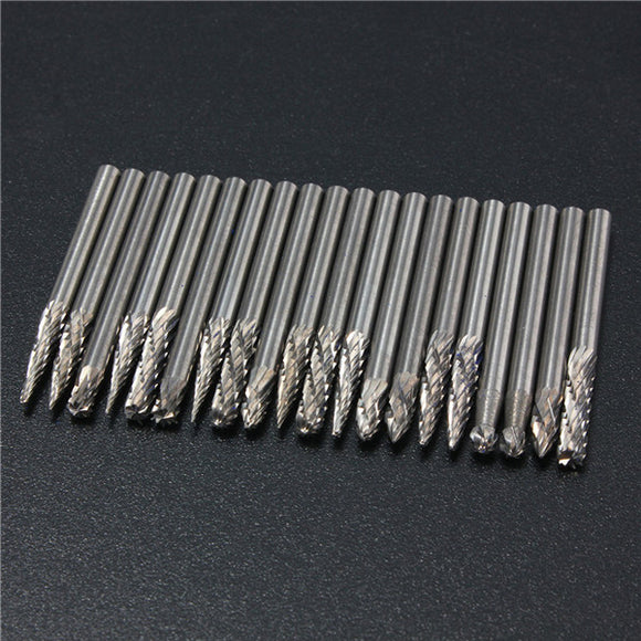 20pcs 1/8 Inch Shank Tungsten Carbide Cutter Rotary Burr Set