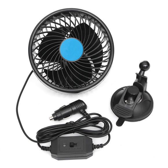 DC 12V/24V 6 Inch Air Cooling Fan Mini Rotatable Fan with Sucker Auto Vehicle Low Noise