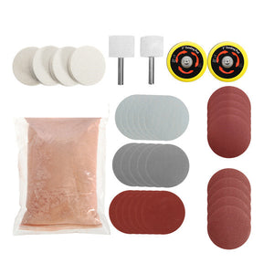 39pcs Glass Polishing Kit Scratch Remover Powder with Sanding Disc and Polishing Wheel