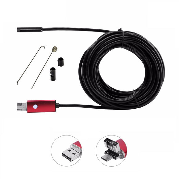 DANIU A99 720P 2MP 6LED 8.0mm Lens Waterproof Android/PC Inspection Borescope Tube Camera