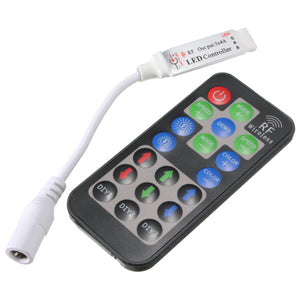 19 Key RF Wireless Remote LED Controller DC Plug To 4Pin For RGB 5050 3528 Strip Light DC 12V-24V