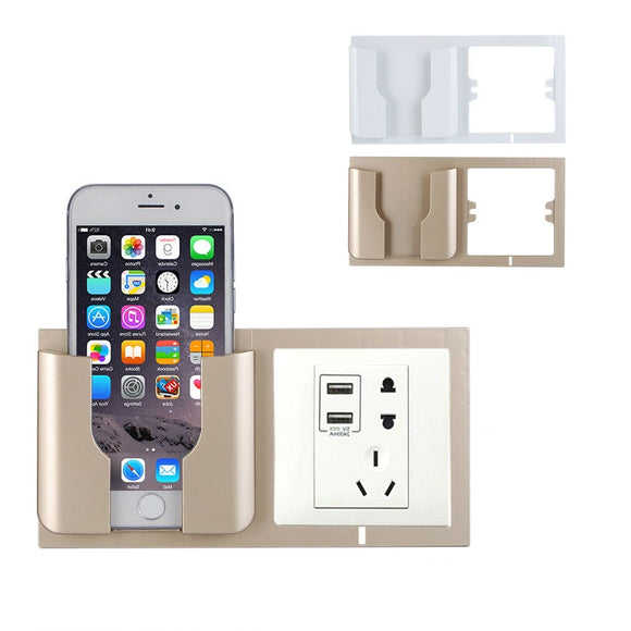 Multifunctional Wall Socket Mobile Phone Stand Wall Charging Holder Bracket for Phone under 6 inches