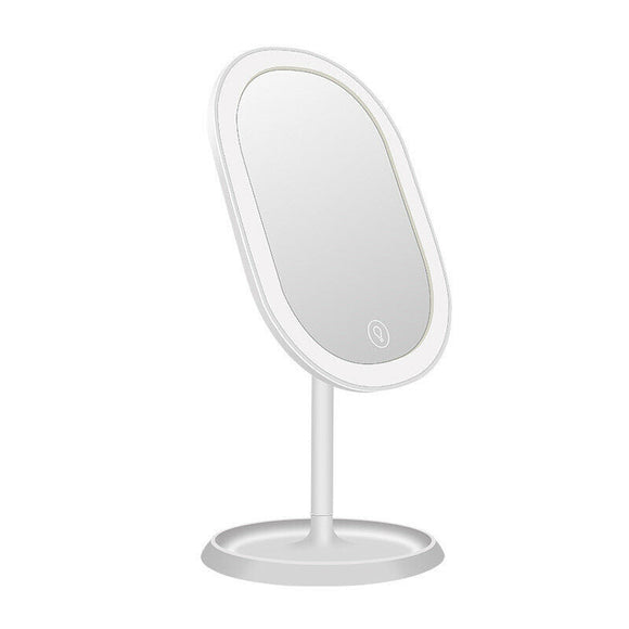 3 Levels LED Lighted Makeup Mirror USB Charging Touch Screen Swivel Tabletop Vanity Face Mirrors