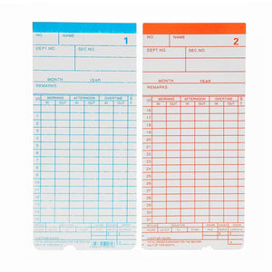 90Pcs Monthly Time Clock Cards Payroll For Employee Attendance Bundy Recorder Timer