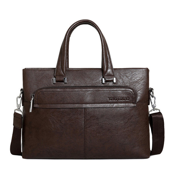 Men PU Business Crossbody Bag Outdoor Handbag Briefcase