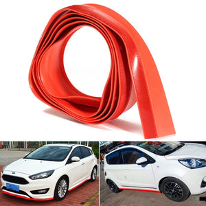 2.5M X4.5CM Car Front Lip Bumper Strip Spoiler Skirt Rubber Protector