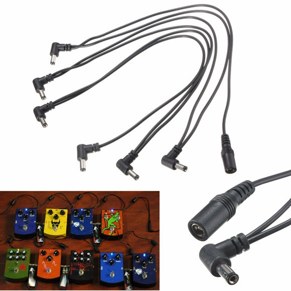 6 Way 9V Power Supply Splitter Cable Daisy Chain for Electric Guitar Effect Pedal