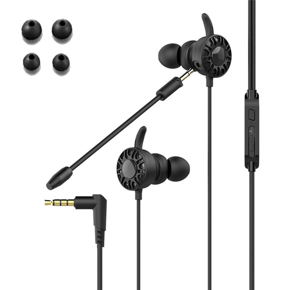 Bakeey T5 HiFi Stereo Bass Wired Earphone with 12cm 360 Rotation Microphone Noise Canceling In-ear Headset Gaming Earbuds for iPhone huawei