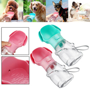 500ml Portable Pet Travel Water Bottle Dispenser Feeder Cat Dog Drinking Bowl