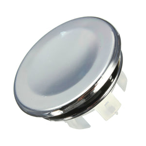 Bathroom Sink Basin Chrome Trim Overflow Hole Round Cover Silver