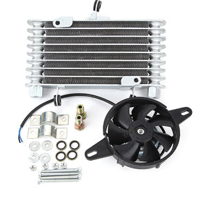 Motorcycle Modified Large Oil Cooler Radiator And Fan Combination Package