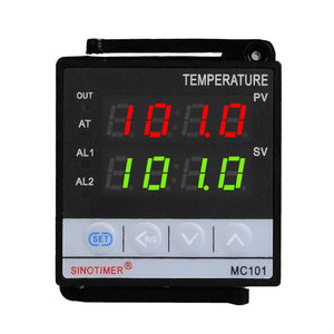 MC101 85~265Vac K Thermocouple Short Shell Input Digital PID Thermostat Temperature Controller Relay+SSR Analog Output for Heat with Alarm