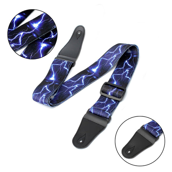 Adjustable Lightning Guitar Strap For Electric Acoustic Guitar Bass Rock