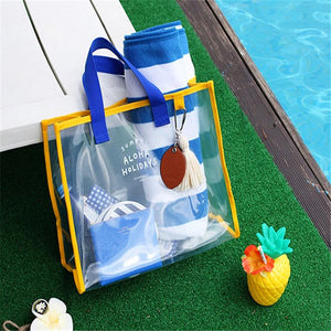 Honana HN-TB55 Transparent PVC Handbag Waterproof Travel Swimming Storage Bag Beach Clothes Bags