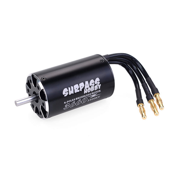 Surpass Hobby 3660 3500KV 4 Poles Internal Sensorless Brushless Motor for RC Car Boat Model