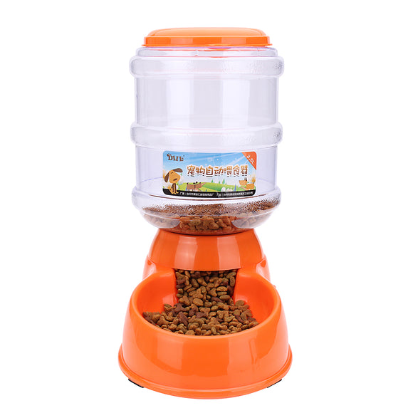 3.5L Large Automatic Pet Dog Cat Food Drink Dispenser Water Bowl Feeder Dish