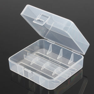 Plastic Clear Battery Case Holder Cover Storage Box Organizer DIY for 2Pcs 26650 Batteries