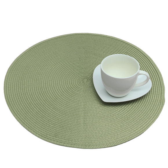 Round Jacquard Woven Non Slip Placemats Kitchen Dining Table Mat Heat Resistant 6 Colors