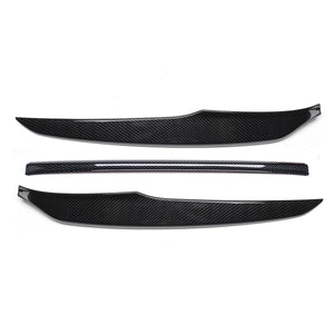 3Pcs Carbon Fiber Style Front Bumper Protector Front Lip Cover Trim For Honda Accord 2018