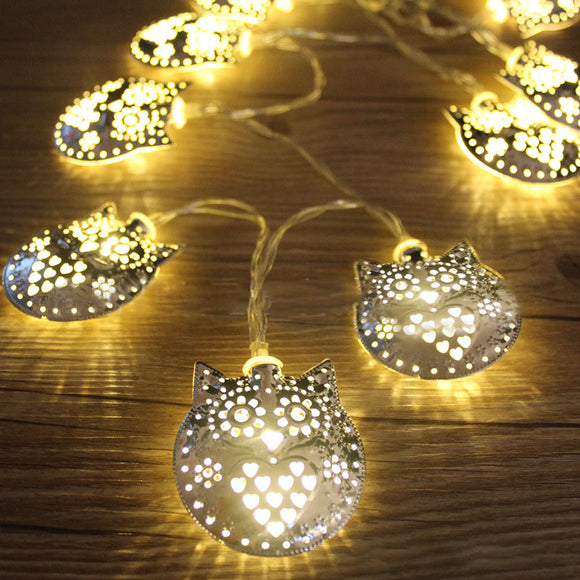 KCASA 1.8M 10 LED Metal Owl String Lights LED Fairy Lights for Festival Christmas Decoration