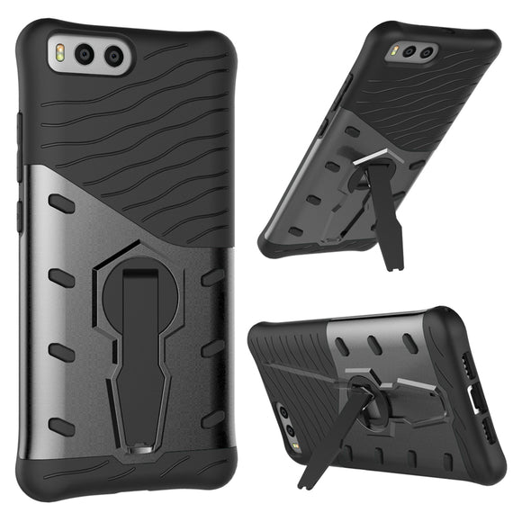 Shockproof TPU+PC Armor 360-degree Rotation Holder Back Case For Xiaomi Mi6 Mi 6