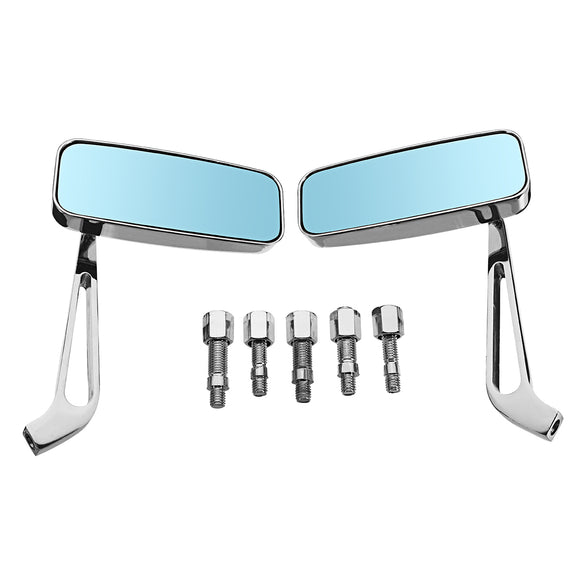 Pair 8mm/10mm Chrome Aluminum Alloy Motorcycle Side Rear View Mirrors