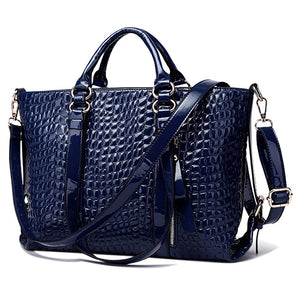 Crocodile Pattern Ladies Handbag Shoulder Diagonal Tote Bag Crossbody Bag