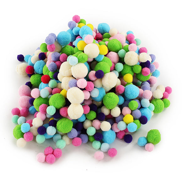 500Pcs15mm 100Pcs25mm Children DIY Assorted Mixed Color Soft Fluffy Pompon