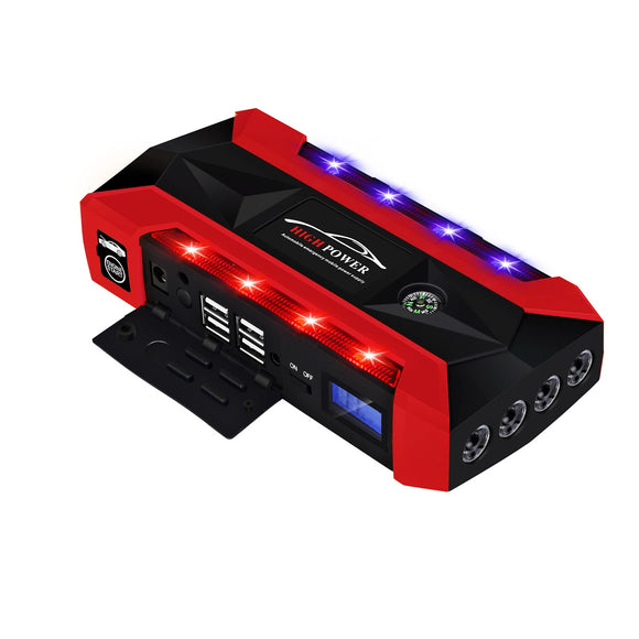 89800mAh Multifunctional Jump Starter USB Emergency Start Power with Safety Hammer