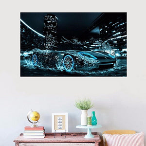 Super Cool Speed Car on Water 5D Diamond Painting Embroidery Home Decoration