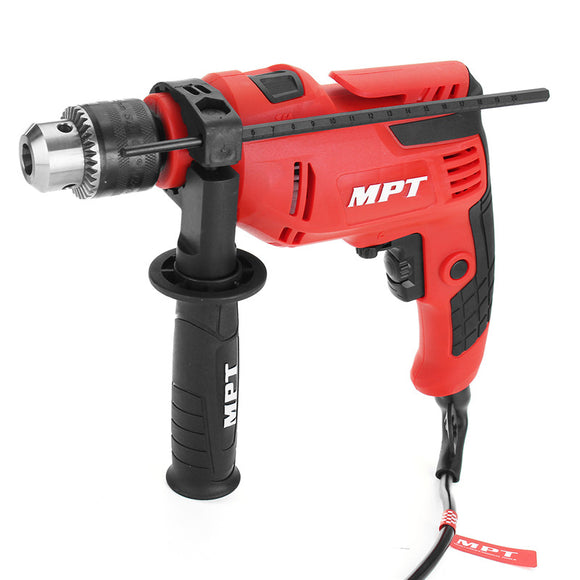 MPT 220V 3000rpm Speed Adjustable 13mm Impact Drill Electric Hammer Power Drill