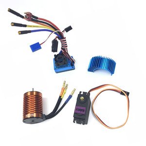 HSP Off-Road Vehicle Brushless 3300/3930/4370KV RC Car Motor 120A ESC Servo For 1/8 1/10 RC Car