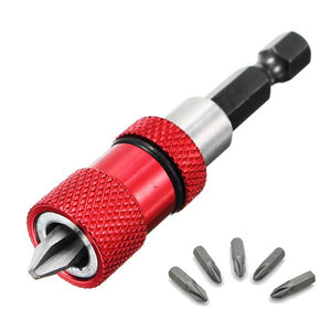 Drillpro Adjustable Screw Depth Magnetic Screwdriver Bit Holder with 5pcs PH2 Scewdriver Bits